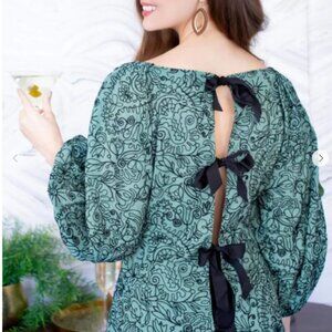 Eva Franco Green Bow-Tie Blouse Small🎀